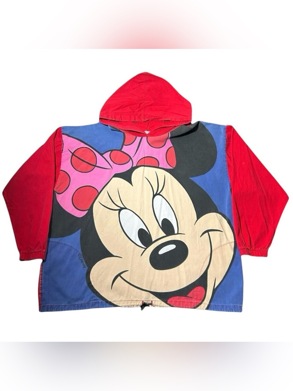 Vintage 90s Minnie Mouse Disney Big Face Lightweight Hoodie